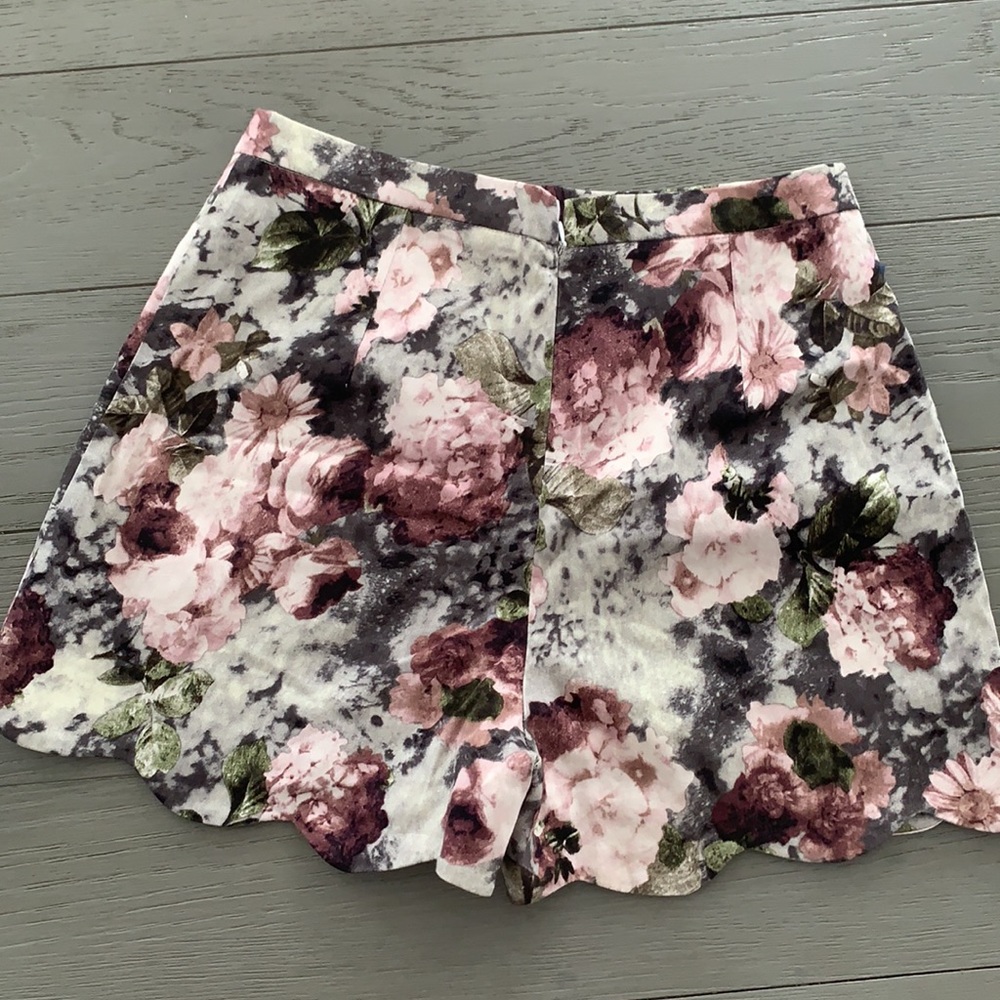 High Waist Floral Shorts